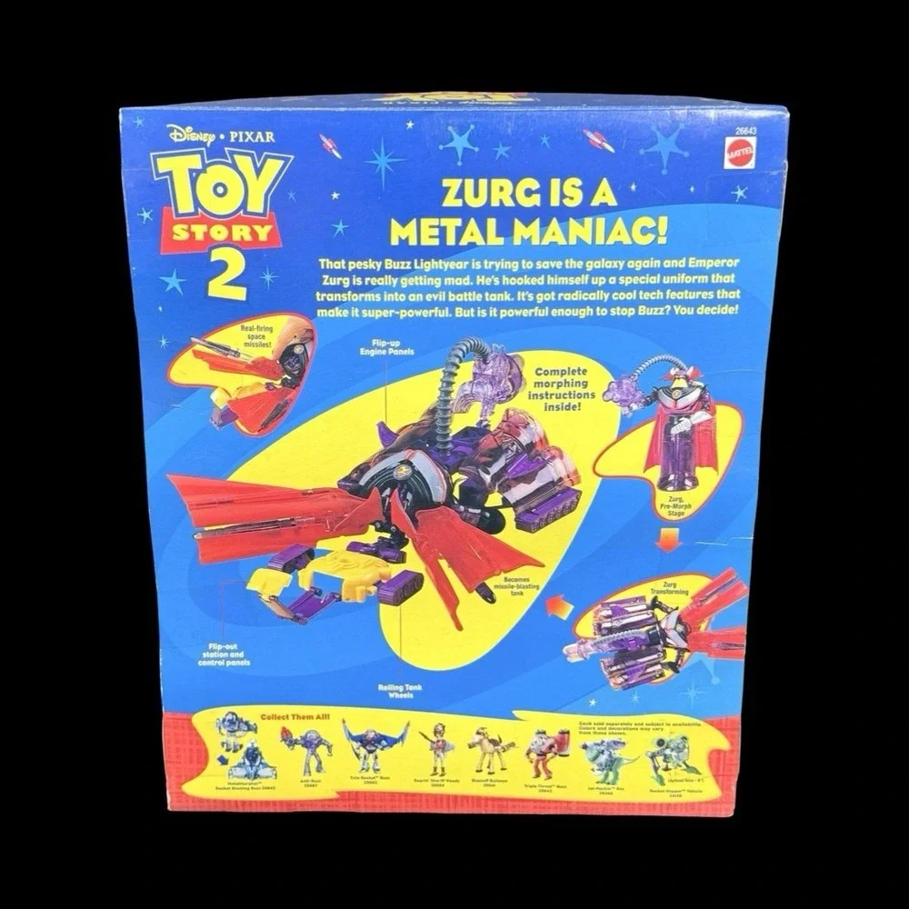 Mattel Toy Story 2 Movie Metal Morphers Tank Smashing Zurg Action Figure Sealed
